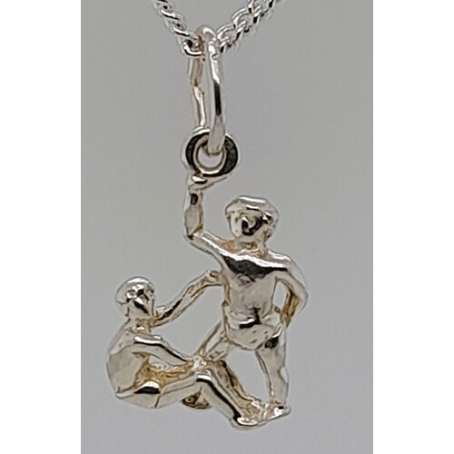 Sterling Silver Zodiac Gemini Charm/Pendant