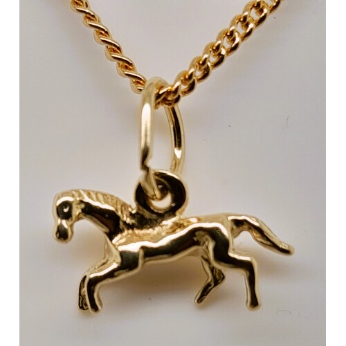 9 Carat Yellow Gold Horse Charm/Pendant