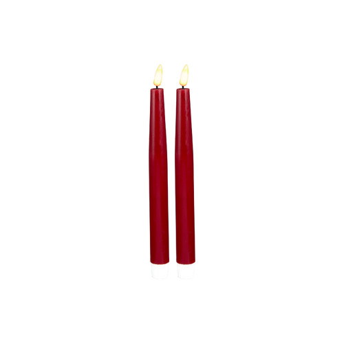 Maxwell & Williams Set of 2 Let's Get Lit LED 24cm Cherry Flameless Taper Candles