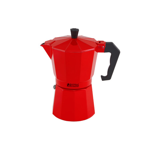 Maxwell & Williams Blend Red 6 Cup Traditional Stovetop Espresso Maker