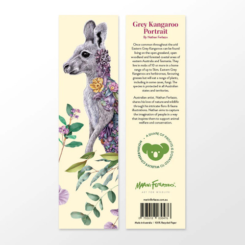 Marini Ferlazzo Grey Kangaroo Bookmark