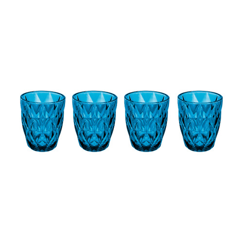 Casa Domani Deanna Set of 4 Blue DOF Glasses