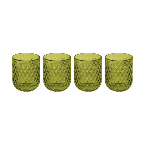 Casa Domani Caterina Set of 4 Green DOF Glasses