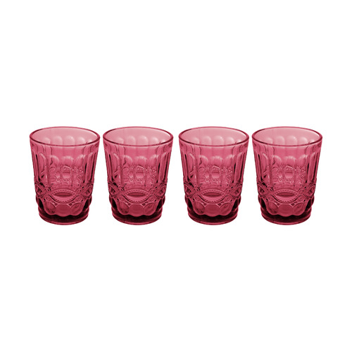 Casa Domani Gabriella Set of 4 Pink DOF Glasses