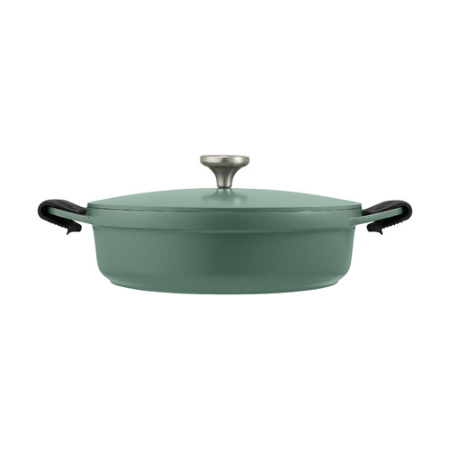 Agile 28cm/ 4Litre Sage Non-Stick Shallow Casserole