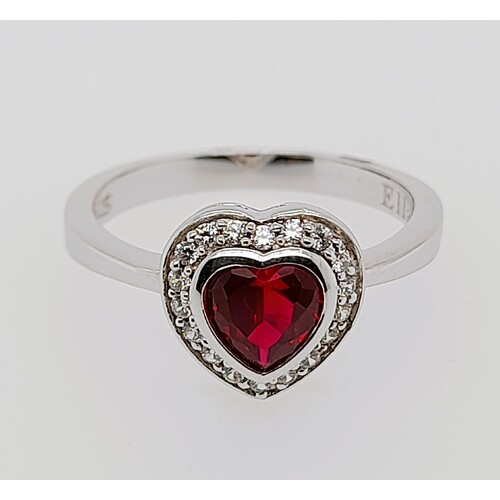 Heart shaped deals cubic zirconia ring