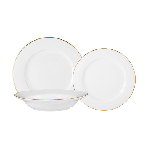 Maxwell & Williams White Gold 12 Piece Rim Dinner Set