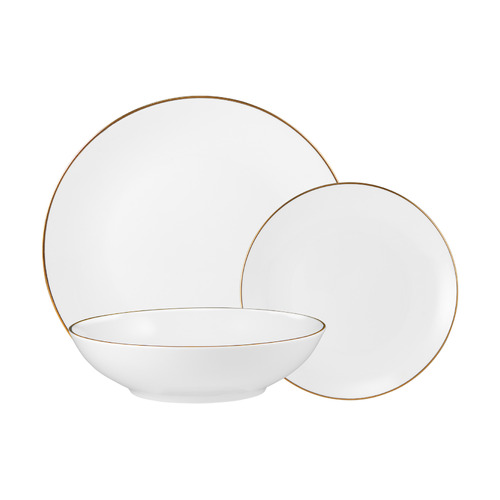 Maxwell & Williams White Gold 12 Piece Coupe Dinner Set