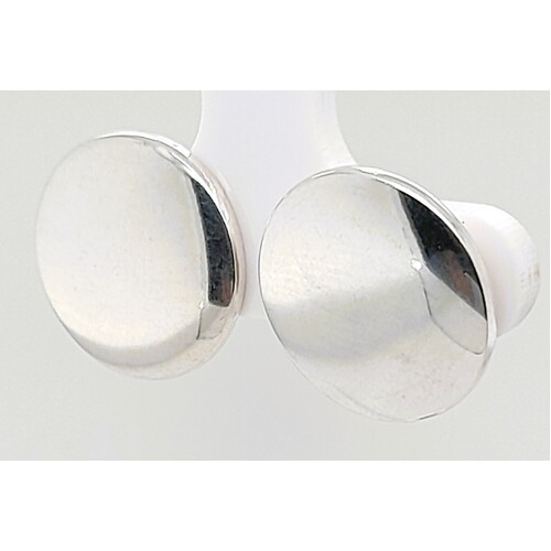 Sterling Silver Button Earrings - CLEARANCE