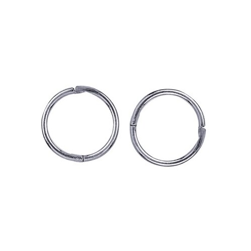 Medium Sterling Silver 12mm Plain Sleepers - Hoop Earrings