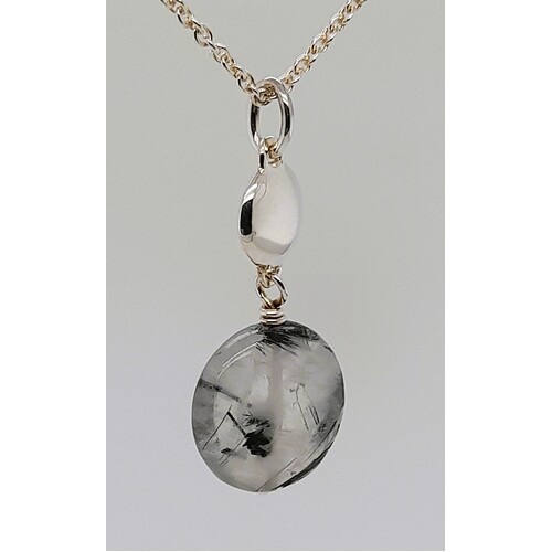 Sterling Silver Rutilated Quartz Pendant