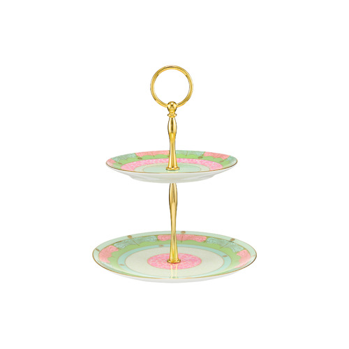 Maxwell & Williams Wicked Collection Pink Goes Good With Green Elphaba 2 Tier Cake Stand