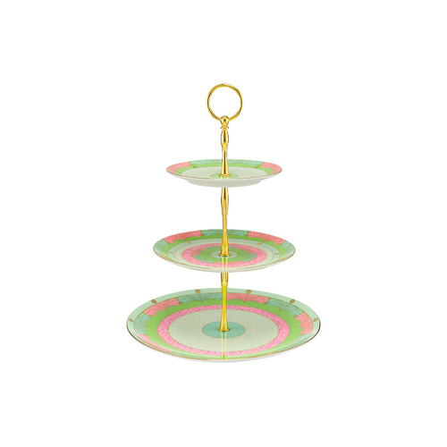 Maxwell & Williams Wicked Collection Pink Goes Good With Green Elphaba 3 Tier Cake Stand