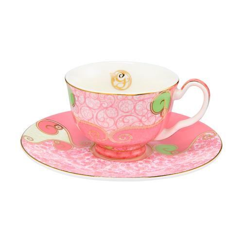 Maxwell & Williams Wicked Collection Pink Goes Good With Green Glinda Set of 2 Demi 85ml Cup & Saucers