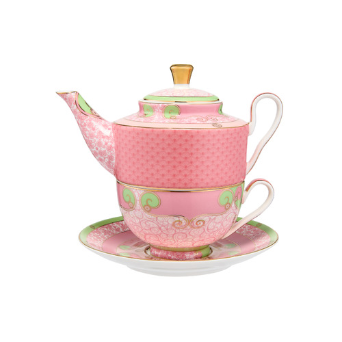 Maxwell & Williams Wicked Collection Pink Goes Good With Green Glinda 380ml Tea For One with Infuser