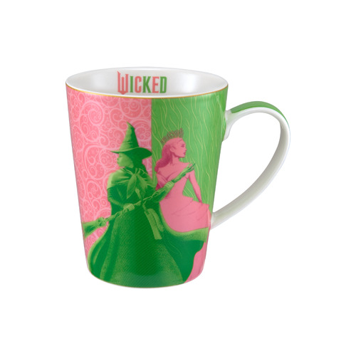 Maxwell & Williams Wicked Collection Magical Pink & Green Forever 450ml Conical Mug